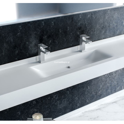 Sanitec 700 Wave Double 201-250cm Νιπτήρας Monoblock