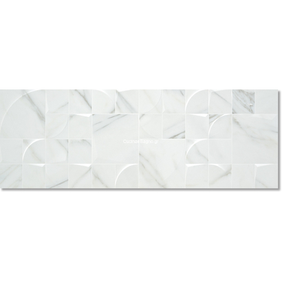 Aston White Qube 33x90 cm Πλακάκι μπάνιου Ανάγλυφο