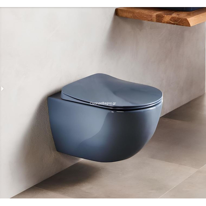 Creavit Free Basalt Matt 51x35,2 Λεκάνη Κρεμαστή Με Κάλυμμα