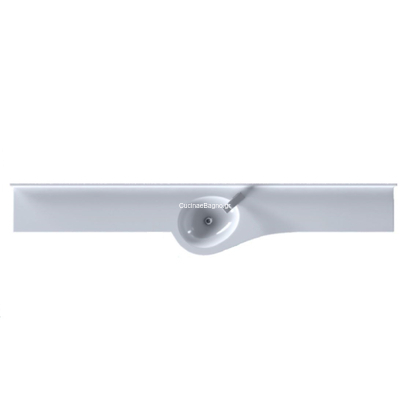 Sanitec 704 Front Wave Single 60-150cm Νιπτήρας Monoblock