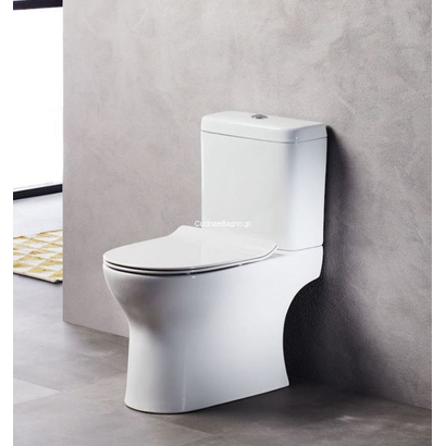 ΤΕΜΑ Futura Rim-Off 64x36 Λεκάνη Με Καζανάκι ΧΠ/ΠΣ