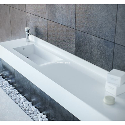 Sanitec 703 Half Wave Single 80-150cm Νιπτήρας Monoblock