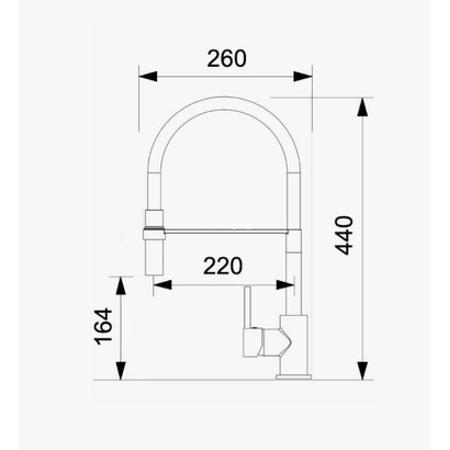 Sanitec Flex Μπαταρία Κουζίνας Με Ντους 00-02-00246