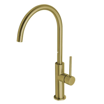 Karag Thea H3156A Brushed Gold Μπαταρία Κουζίνας Χρυσή