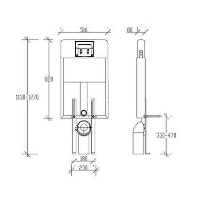 SET 11180-130 FOCUS SET SMART RIMLESS Σετ Λεκάνη Κρεμαστή Creavit με Καζανάκι Εντοιχισμού Siamp