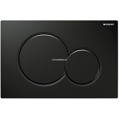 Geberit SIGMA 01 Πλακέτα Καζανακιού Διπλής Ροής Μαύρη Γυαλιστερή