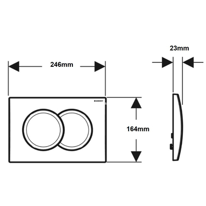 Geberit 115.107.11.1 DELTA 01 Πλακέτα Καζανακιού Διπλής Ροής Λευκή