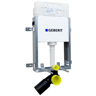 Geberit DELTA KOMBIFIX 12cm Καζανάκι εντοιχισμένο κρεμαστής λεκάνης για τοίχο διπλού τούβλου