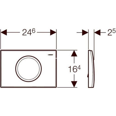 Geberit DELTA 15 Πλακέτα Καζανακιού Μονής Ροής Χρωμέ