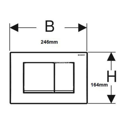 Geberit DELTA 30 Πλακέτα Καζανακιού Διπλής Χρωμέ Γυαλιστερό