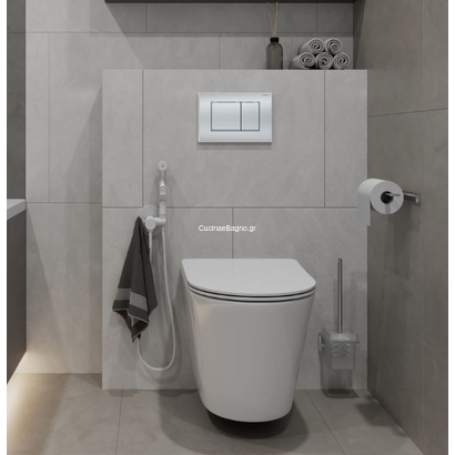 Geberit 115.137.46.1 DELTA 30 Πλακέτα Διπλής Ροής Χρωμέ Ματ