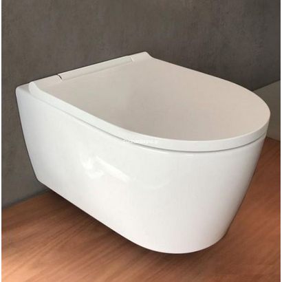 Geberit Λεκάνη Κρεμαστή One Rimless Με Κάλυμμα Soft Close Λευκή