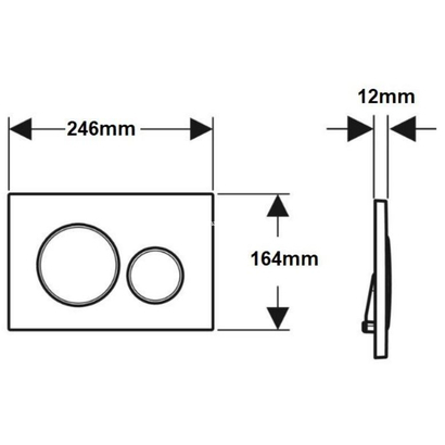 Geberit SIGMA 20 Πλακέτα Καζανακιού Διπλής Ροής Λευκή