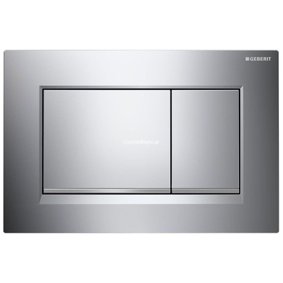 Geberit SIGMA 30 Dual Flash Πλακέτα Καζανακιού Διπλής Ροής Χρωμέ Γυαλιστερό