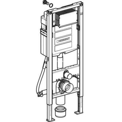 Geberit SIGMA DUOFIX Καζανάκι εντοιχισμένο κρεμαστής λεκάνης για τοίχο γυψοσανιδας (12 cm)