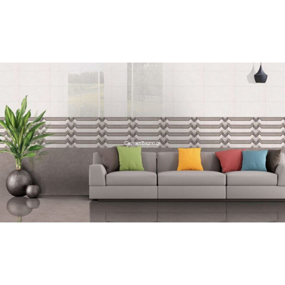 5034 Grey Decor 25x50 Πλακάκι Κεραμικό Γυαλιστερό