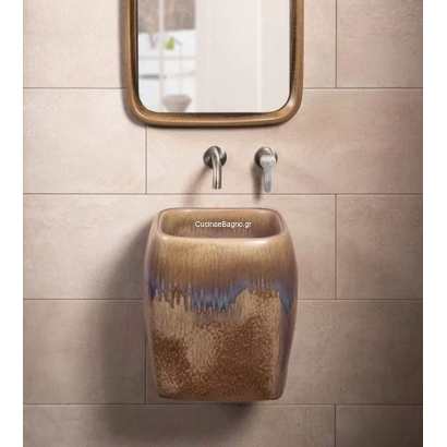 Athos 37 Νιπτήρας Πορσελάνης Επιτραπέζιος & Επίτοιχος 37x39