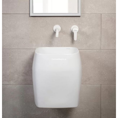 Athos 37 Νιπτήρας Πορσελάνης Επιτραπέζιος & Επίτοιχος 37x39