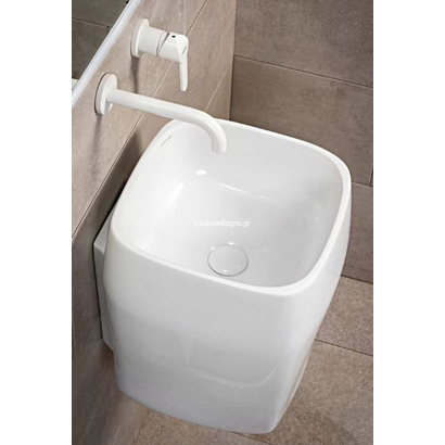 Athos 37 Νιπτήρας Πορσελάνης Επιτραπέζιος & Επίτοιχος 37x39