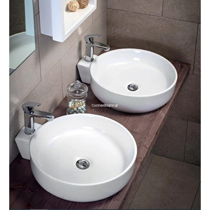 Cupa 44M Νιπτήρας Πορσελάνης Επιτραπέζιος & Επίτοιχος Φ44