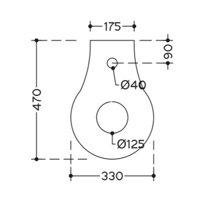 Cupa 44M Νιπτήρας Πορσελάνης Επιτραπέζιος & Επίτοιχος Φ44