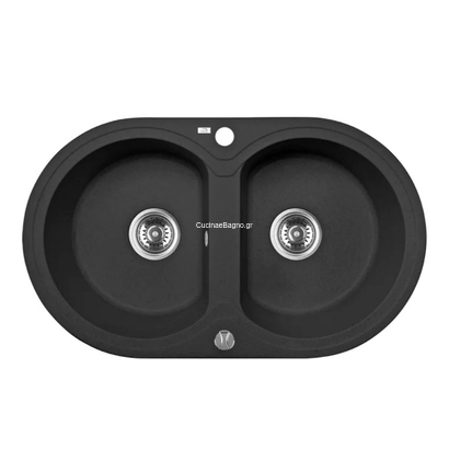 LAVEO Dafne Black 78x47 Νεροχύτης Γρανίτης