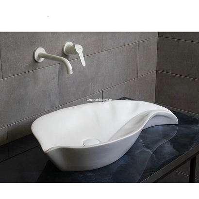 Fyllo 75 Νιπτήρας Πορσελάνης Επιτραπέζιος 75x37