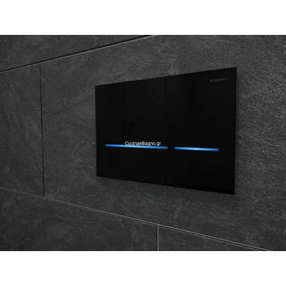 Geberit 116.092.SG.6 SIGMA 80 Πλακέτα Καζανακιού Με Φωτοκύτταρο Μαύρο Γυαλί