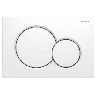 Geberit 115.770.11.5 SIGMA 01 Πλακέτα Καζανακιού Διπλής Ροής Λευκό Γυαλιστερό