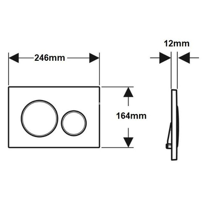 Geberit 115.882.KH.1 SIGMA 20 Πλακέτα Καζανακιού Διπλής Χρωμέ Γυαλιστερό