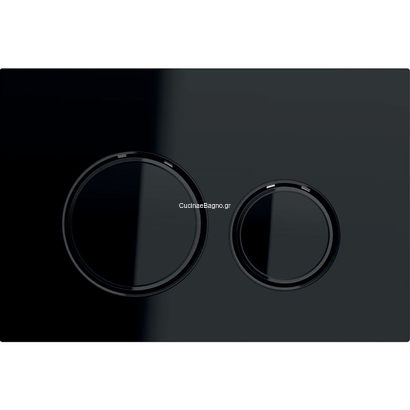 Geberit 115.651.SJ.1 SIGMA 21 Πλακέτα Καζανακιού Διπλής Ροής Μαύρη Γυαλιστερό