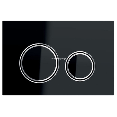 Geberit 115.884.SJ.1 SIGMA 21 Πλακέτα Καζανακιού Διπλής Ροής Μαύρο Γυαλί