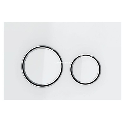 Geberit 115.884.SI.1 SIGMA 21 Πλακέτα Καζανακιού Διπλής Ροής Λευκό Γυαλί