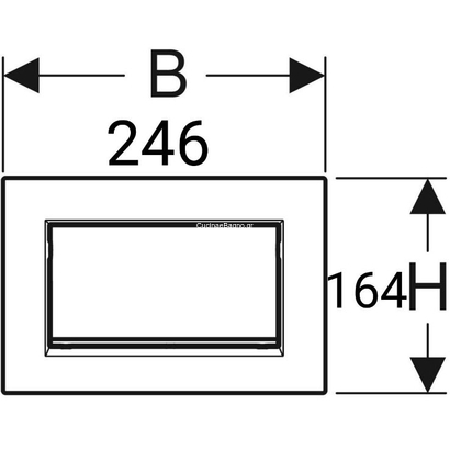 Geberit SIGMA 30 Πλακέτα Καζανακιού Μονής Ροής Χρωμέ
