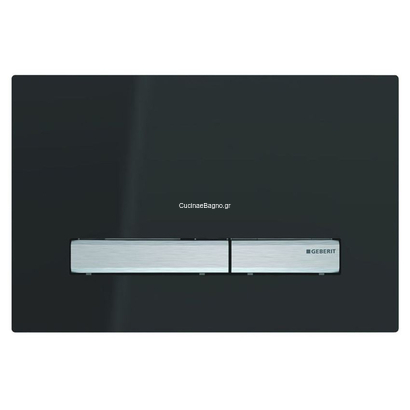 Geberit 115.788.DW.2 SIGMA 50 Πλακέτα Καζανακιού Διπλής Ροής Μαύρο-Χρωμέ