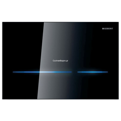 Geberit 116.092.SG.6 SIGMA 80 Πλακέτα Καζανακιού Με Φωτοκύτταρο Μαύρο Γυαλί