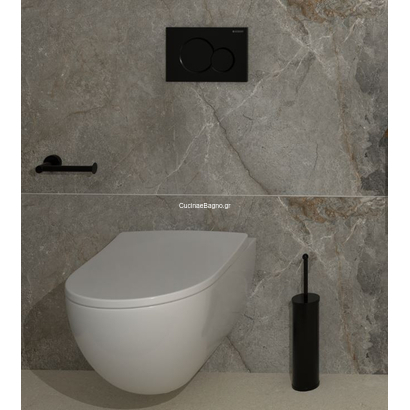 Geberit 115.882.DW.1 SIGMA 20 Πλακέτα Καζανακιού Διπλής Ροής Μαύρο Γυαλιστερό