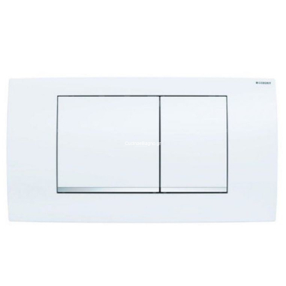 Geberit 115.899.KJ.1 TWINLINE 30 Πλακέτα Καζανακιού Διπλής Ροής Λευκό Γυαλιστερό