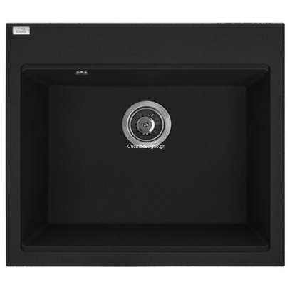 LAVEO Tau Black Monocolor 60x50 Νεροχύτης Γρανίτης