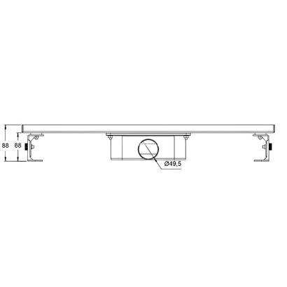 MaxiFlow Scala Classic 120 cm Κανάλι Ντουζιέρας Δαπέδου br4014120