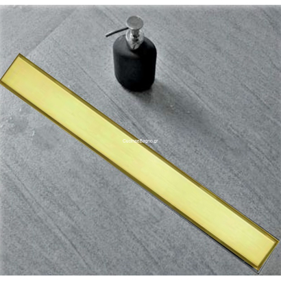 MaxiFlow Scala Brushed Gold Ματ 50 cm Κανάλι Ντουζιέρας Δαπέδου Χρυσό br401450/BG