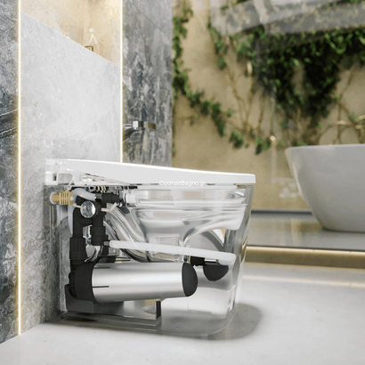 OptimFlush Λεκάνη Rimless δαπέδου Με Κάλυμμα