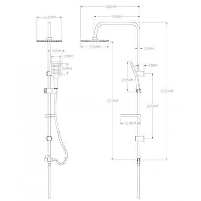 KUCHINOX Borgo Χρωμέ Στήλη Ντουζιέρας PKG-00KX