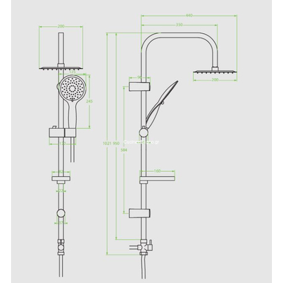 LAVEO Fino Χρωμέ Στήλη Ντουζιέρας PL2-20OX
