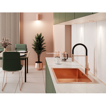 LAVEO Marmara Copper 59x51 Νεροχύτης Ανοξείδωτος