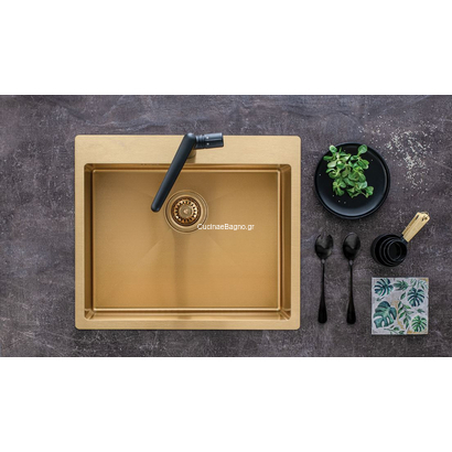 LAVEO Marmara Gold 59x51 Νεροχύτης Ανοξείδωτος