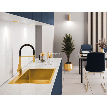 LAVEO Marmara Gold 59x51 Νεροχύτης Ανοξείδωτος