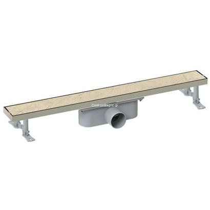 MaxiFlow Scala Brushed Gold Ματ 100cm Κανάλι Ντουζιέρας Δαπέδου Χρυσό br4014100/BG