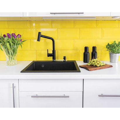LAVEO Tau Black 57x50 Νεροχύτης Γρανίτης
