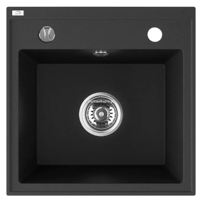 LAVEO Trzynastka Black 44x44 Νεροχύτης Γρανίτης